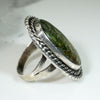 Subtle Gradated Green Turquoise & Silver Ring