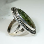 Subtle Gradated Green Turquoise & Silver Ring