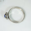 Bright Blue Lapis & Sterling Halo Solitaire Ring