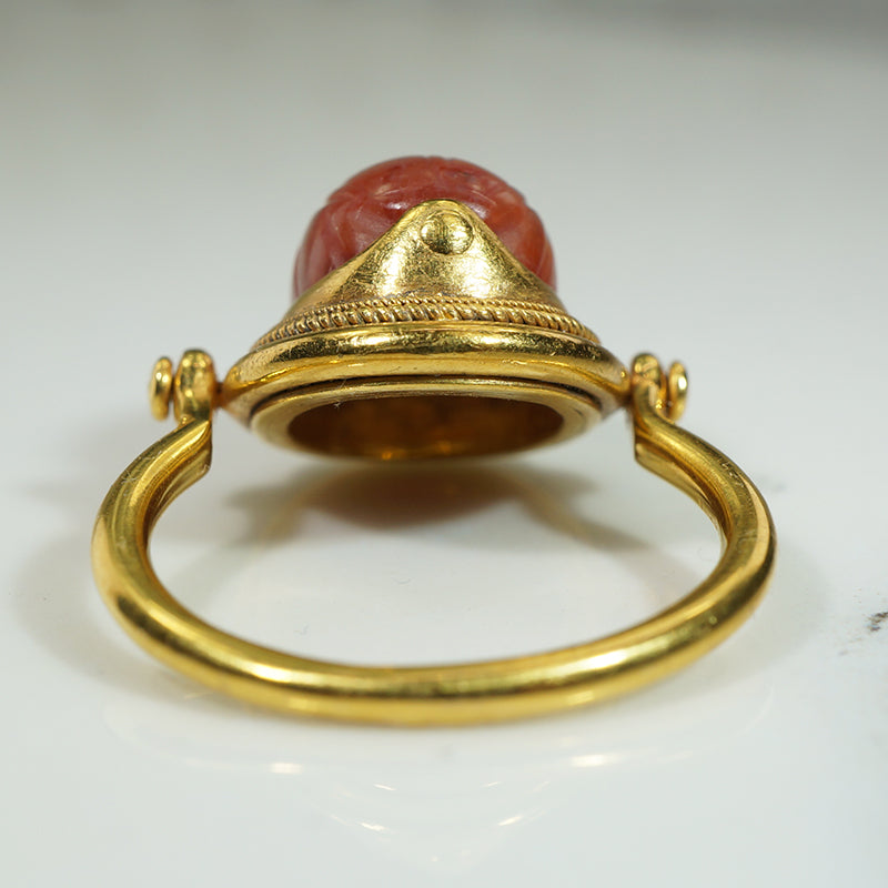 Gorgeous Carnelian Scarab Ring