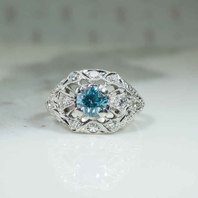 Stunning 1930s Platinum Dome Ring