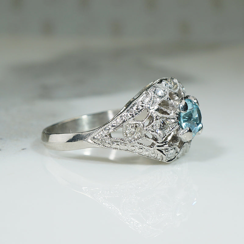 Stunning 1930s Platinum Dome Ring