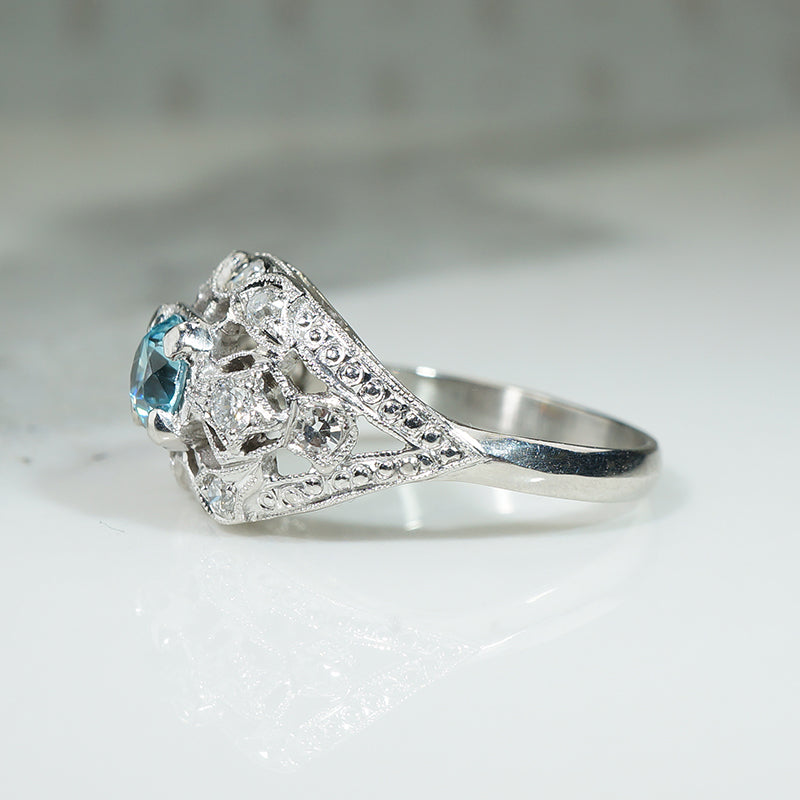 Stunning 1930s Platinum Dome Ring
