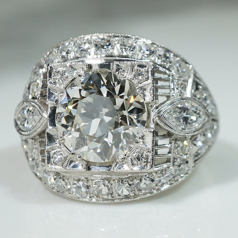 Big Beautiful Edwardian Diamond Ring