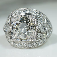 Big Beautiful Edwardian Diamond Ring