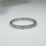 Platinum Forget me Not Diamond Band 1922