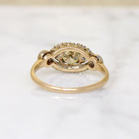 Gorgeous Yellow-Brown Diamond in 1930s Engagement Ring