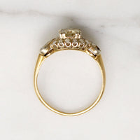 Gorgeous Yellow-Brown Diamond in 1930s Engagement Ring