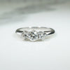 Sparkling Diamond Trio Engagement Ring