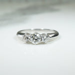 Sparkling Diamond Trio Engagement Ring