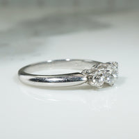 Sparkling Diamond Trio Engagement Ring