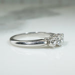 Sparkling Diamond Trio Engagement Ring