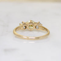 Edwardian Trilogy Ring with White & Yellow Diamonds