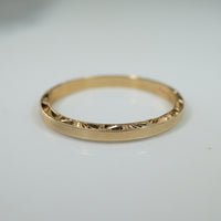 Gold Art Deco Wedding Band