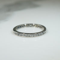 Platinum Diamond Eternity Band 1920s