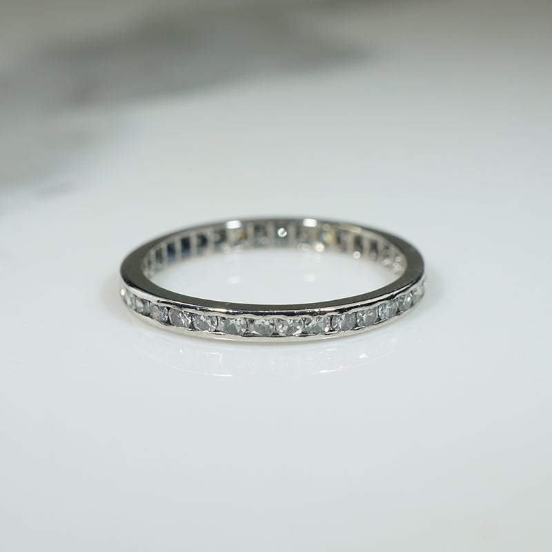 Platinum Diamond Eternity Band 1920s