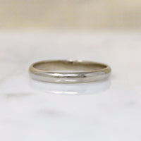 Slender 18k White Gold Size 8 Wedding Band