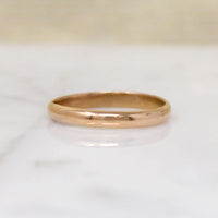 Rosy 18k Gold Size 8 Half Round Wedding Band