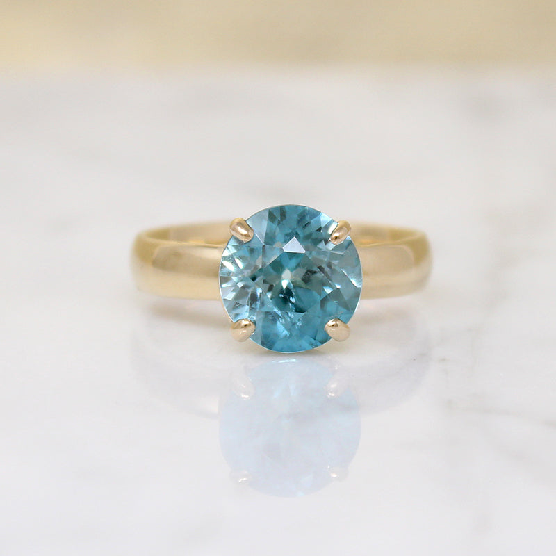 Breathtaking 5.10ct Natural Blue Zircon Solitaire