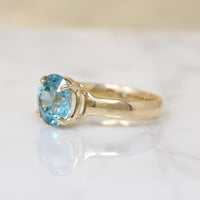 Breathtaking 5.10ct Natural Blue Zircon Solitaire