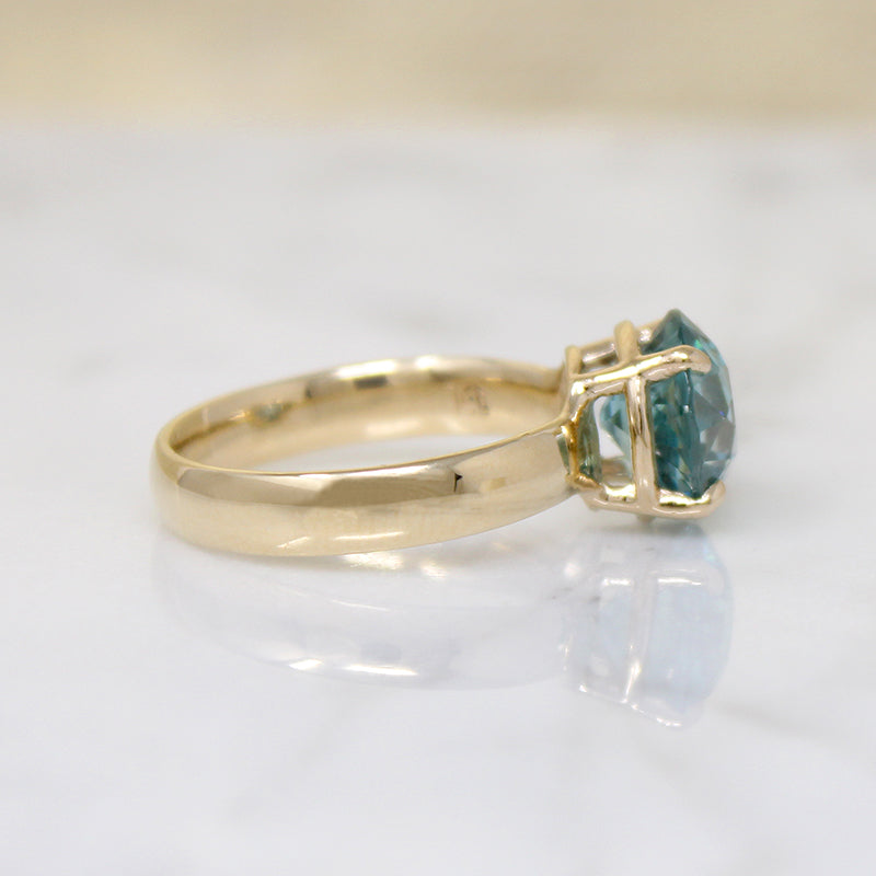 Breathtaking 5.10ct Natural Blue Zircon Solitaire