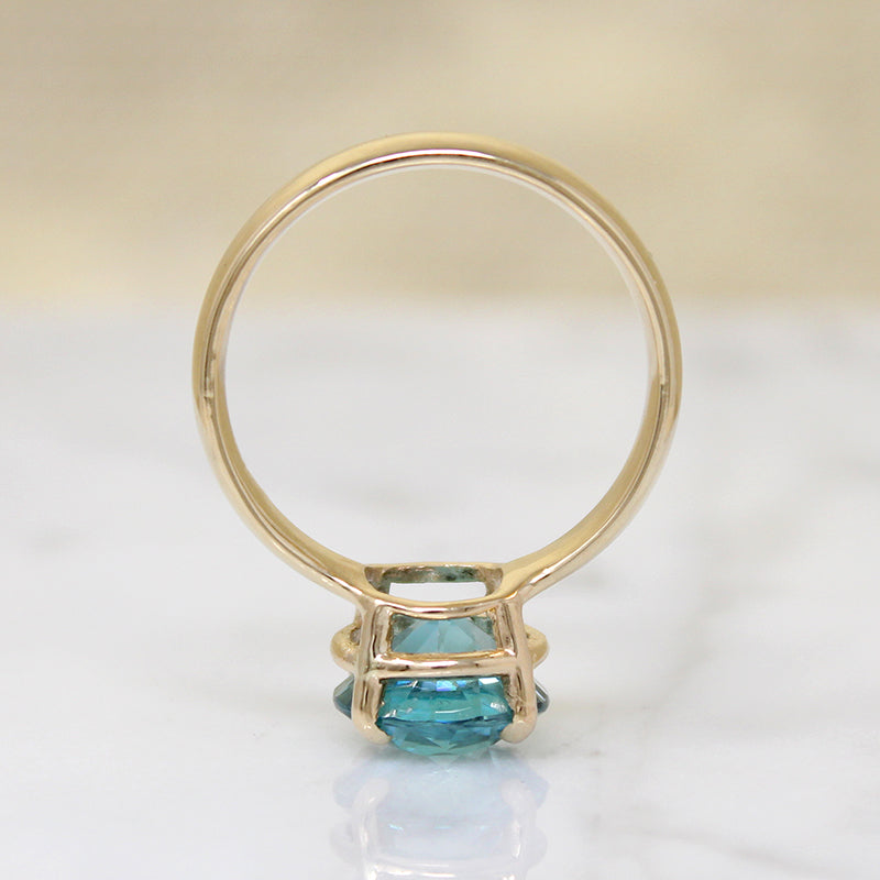 Breathtaking 5.10ct Natural Blue Zircon Solitaire