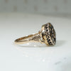 Eerie Georgian Rose Cut Diamond Cluster Ring
