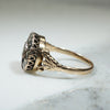 Eerie Georgian Rose Cut Diamond Cluster Ring