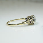 Lovely Yellow Gold Filigree OEC Diamond Ring