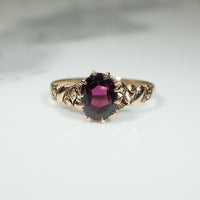 Rosy Gold and Garnet Ring c1890