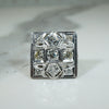 Sparkling Square Art Deco Diamond & White Gold Ring