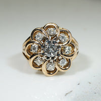 Fabulous French Diamond Cluster Ring