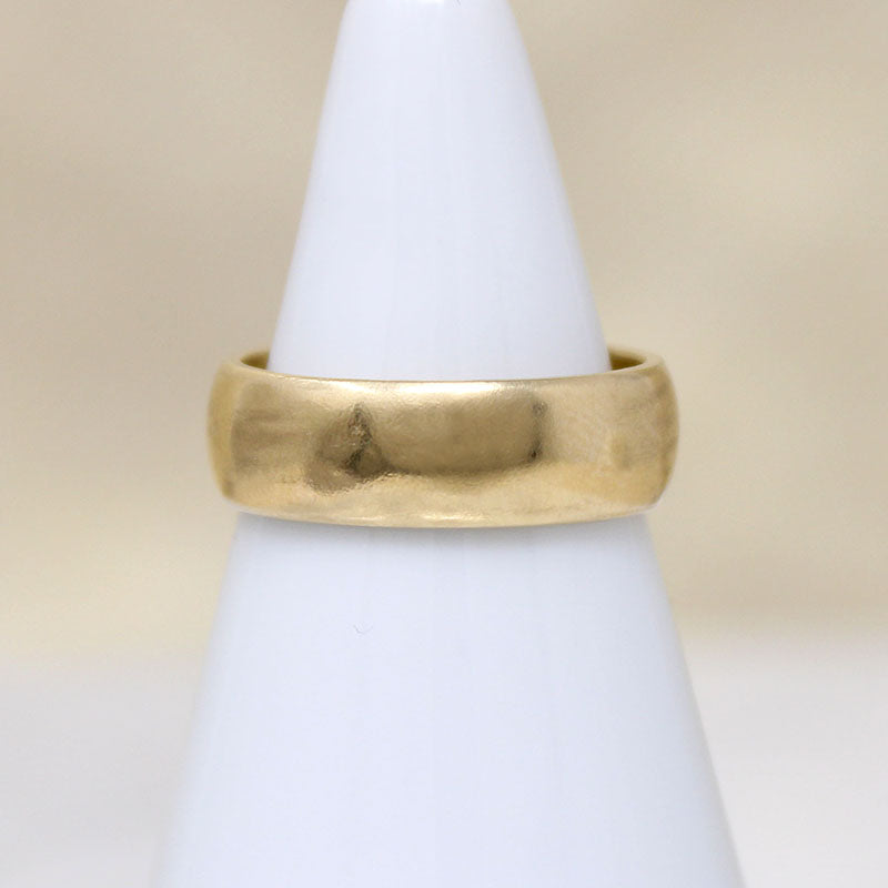 Wide 18k Gold Wedding Band from KMP