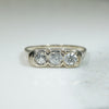 Engraved Deco OMC Diamond Ring