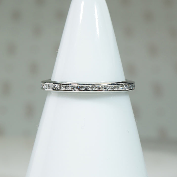 Vintage Platinum Diamond Eternity Band