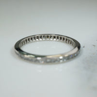 Vintage Platinum Diamond Eternity Band