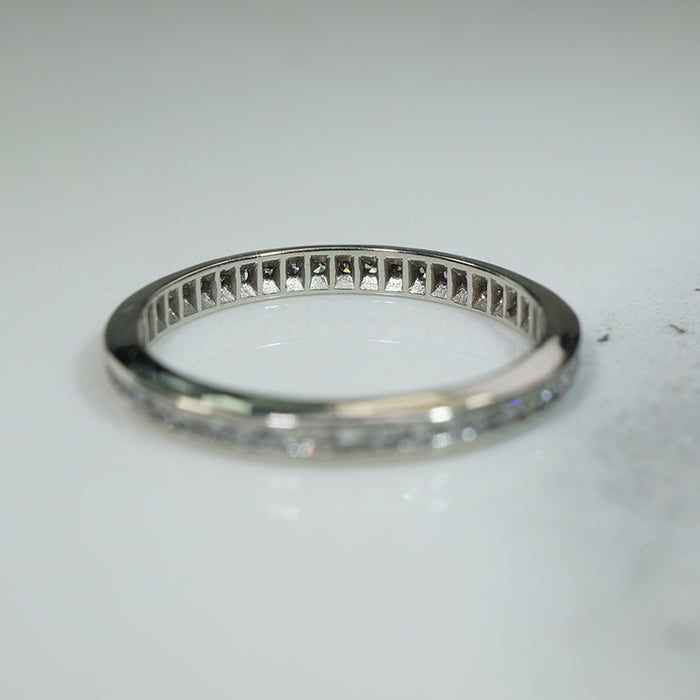 Vintage Platinum Diamond Eternity Band