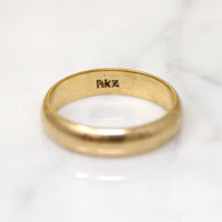 Classic Size 10 14k Gold Half Round Wedding Band