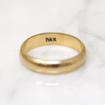 Classic Size 10 14k Gold Half Round Wedding Band