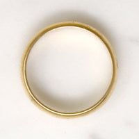 Classic Size 10 14k Gold Half Round Wedding Band