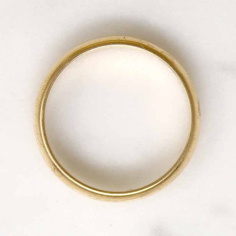 Classic Size 10 14k Gold Half Round Wedding Band