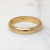 Timeless Half Round 14k Gold Band Size 9.75