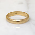 Timeless Half Round 14k Gold Band Size 9.75