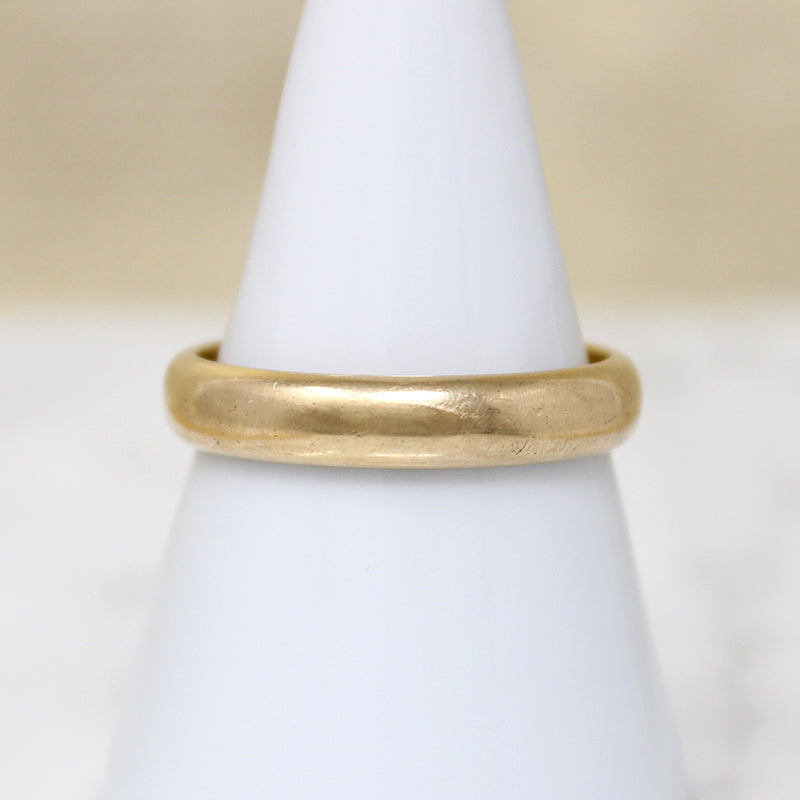 Timeless Half Round 14k Gold Band Size 9.75