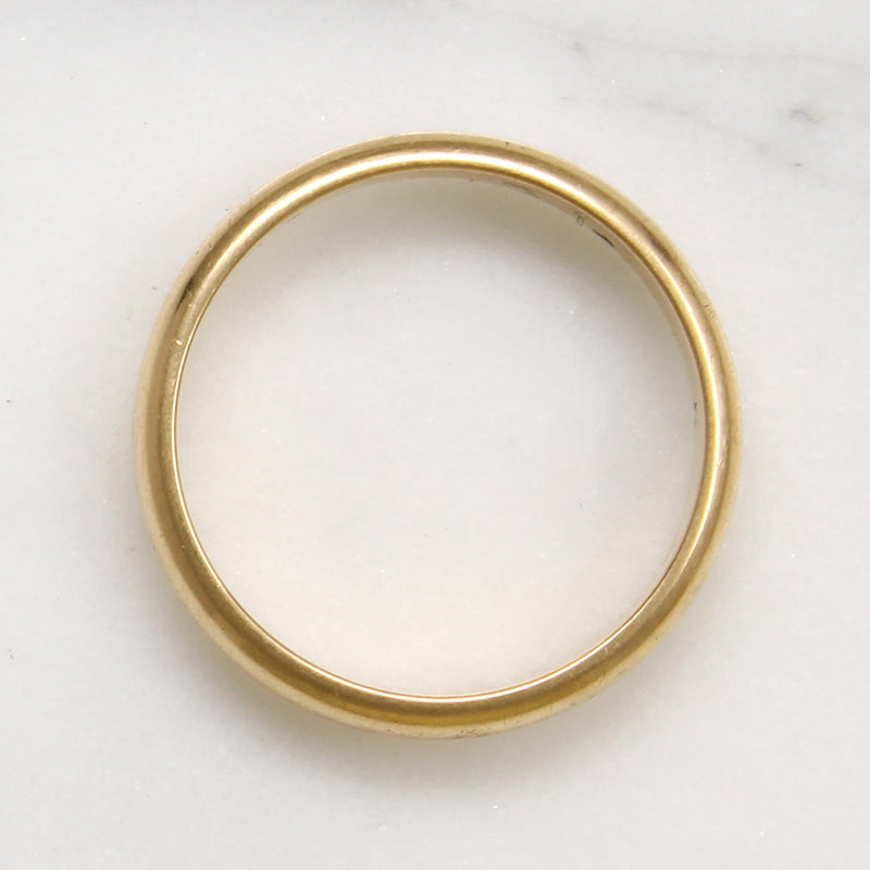 Timeless Half Round 14k Gold Band Size 9.75