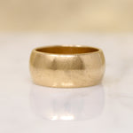 Extra Wide Mid Century 14k Gold Cigar Band