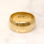 Extra Wide Mid Century 14k Gold Cigar Band