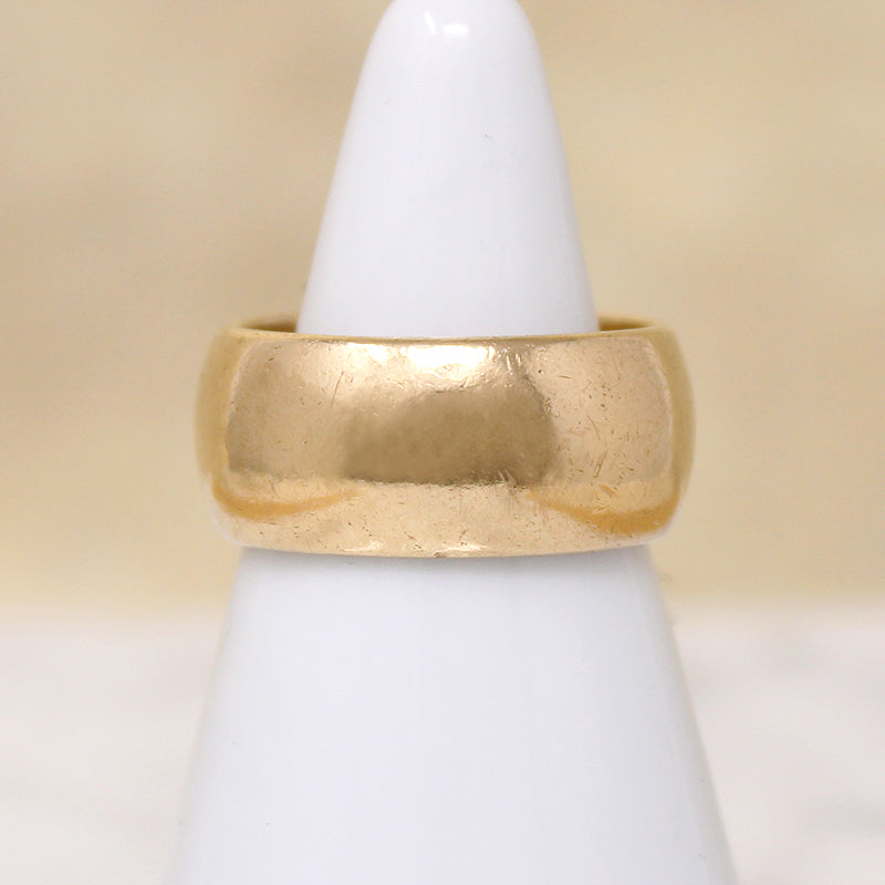 Extra Wide Mid Century 14k Gold Cigar Band