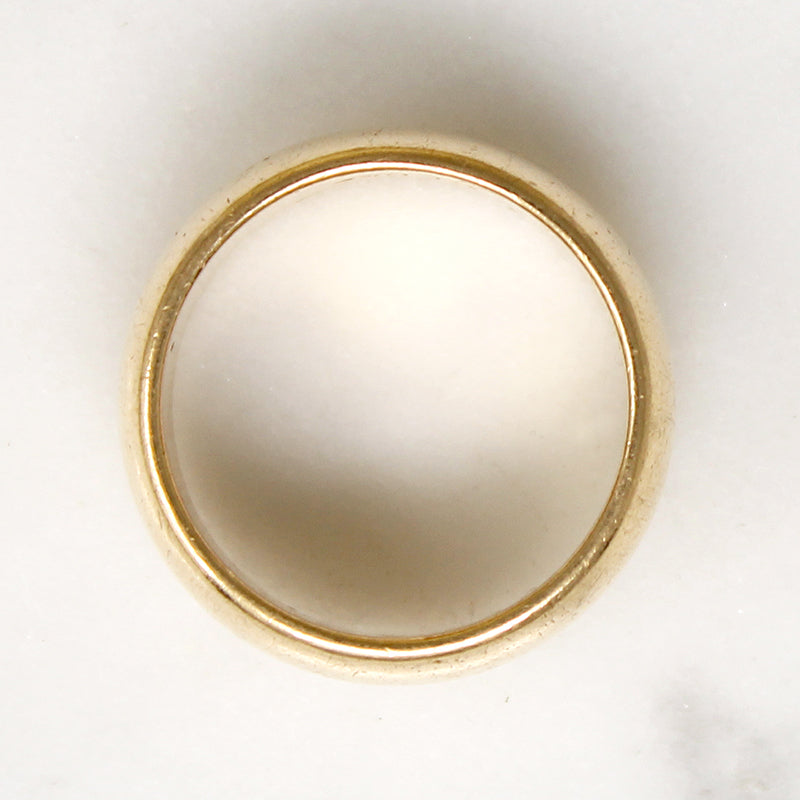 Extra Wide Mid Century 14k Gold Cigar Band