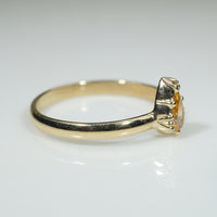 Fancy Orange Pear Diamond Solitaire